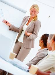 Woman speaking to group